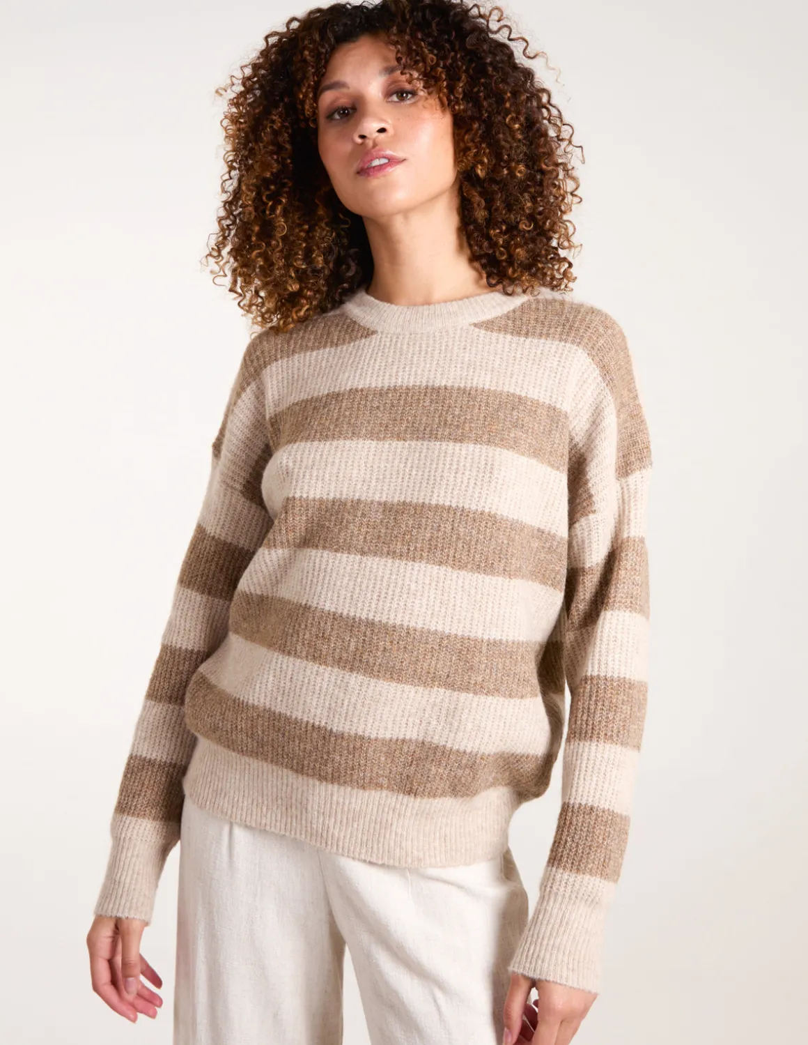 Stripe Rib Knit Jumper