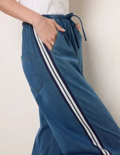 Stripe Trousers With Elasticated Waist