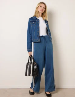 Stripe Trousers With Elasticated Waist