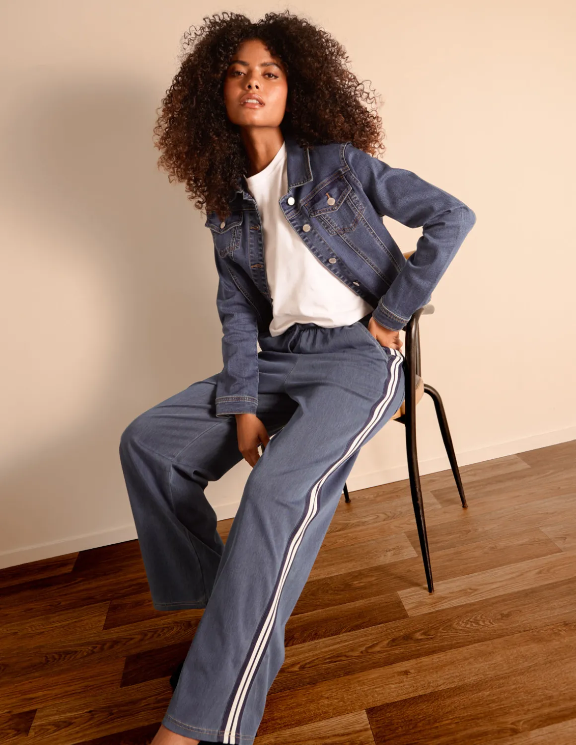 Stripe Trousers With Elasticated Waist