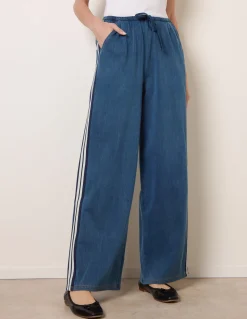 Stripe Trousers With Elasticated Waist