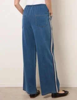 Stripe Trousers With Elasticated Waist