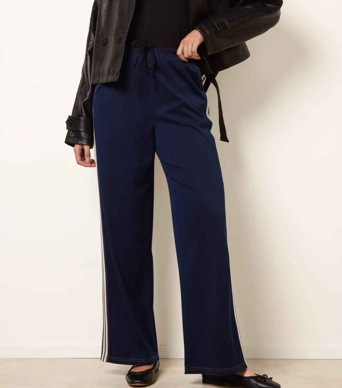 Stripe Trousers With Elasticated Waist