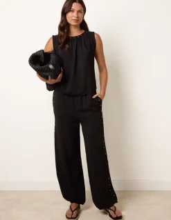 Studded Detailed Balloon Trouser Set