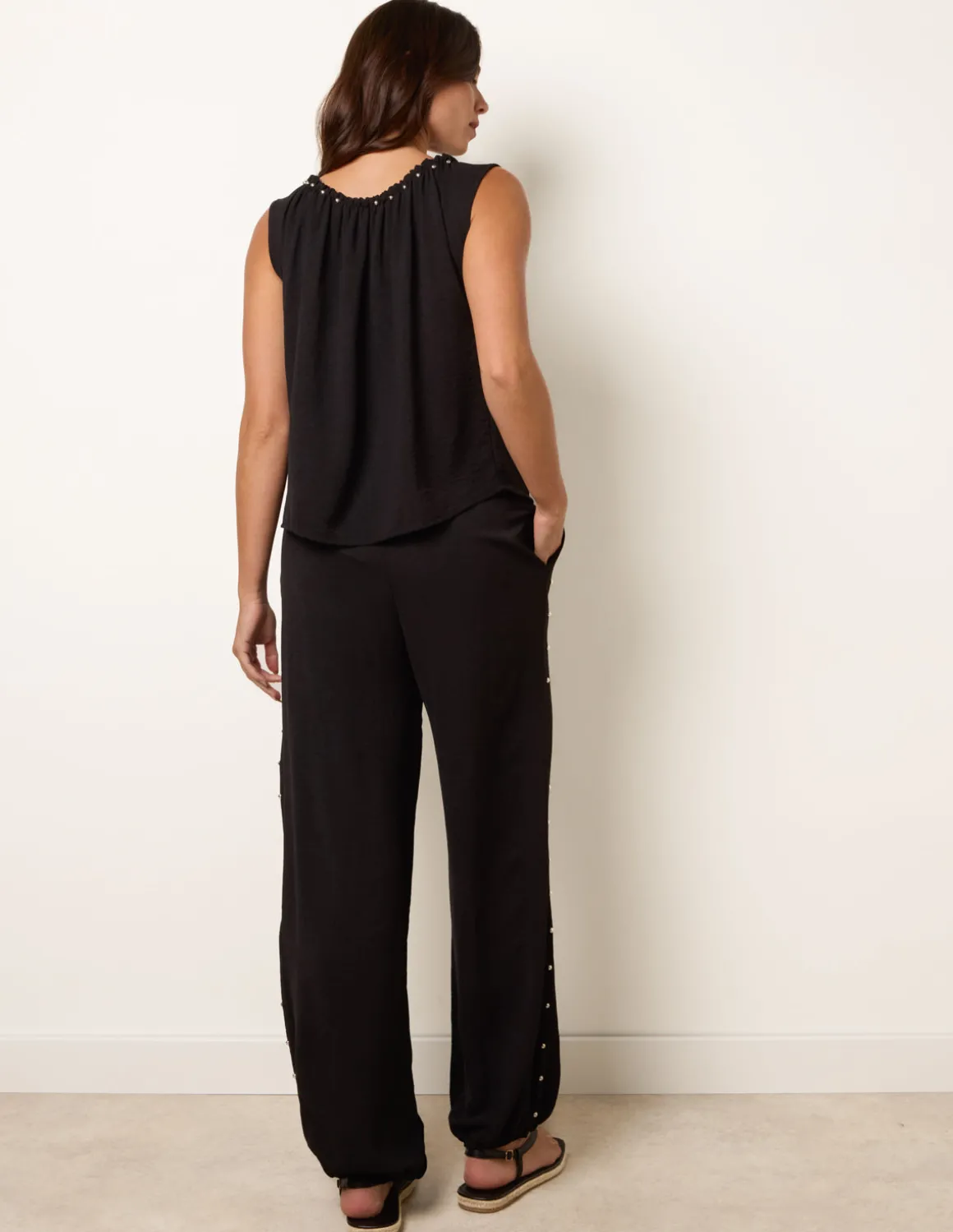 Studded Detailed Balloon Trouser Set