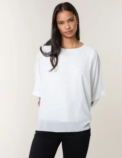 Studded Wave Chiffon Kaftan Top