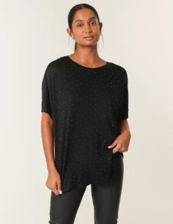 Stud Detail Round Neck T-shirt