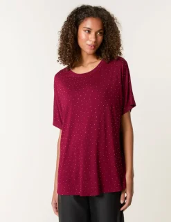 Stud Detail Round Neck T-shirt