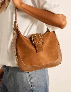 Suedette Adjustable Shoulder Bag