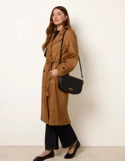 Suedette Trench Coat