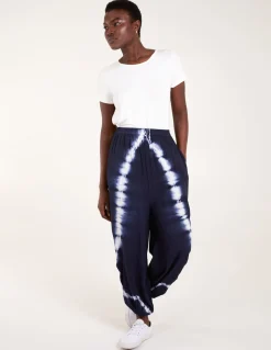 Tie Dye Ruched Harem Trousers