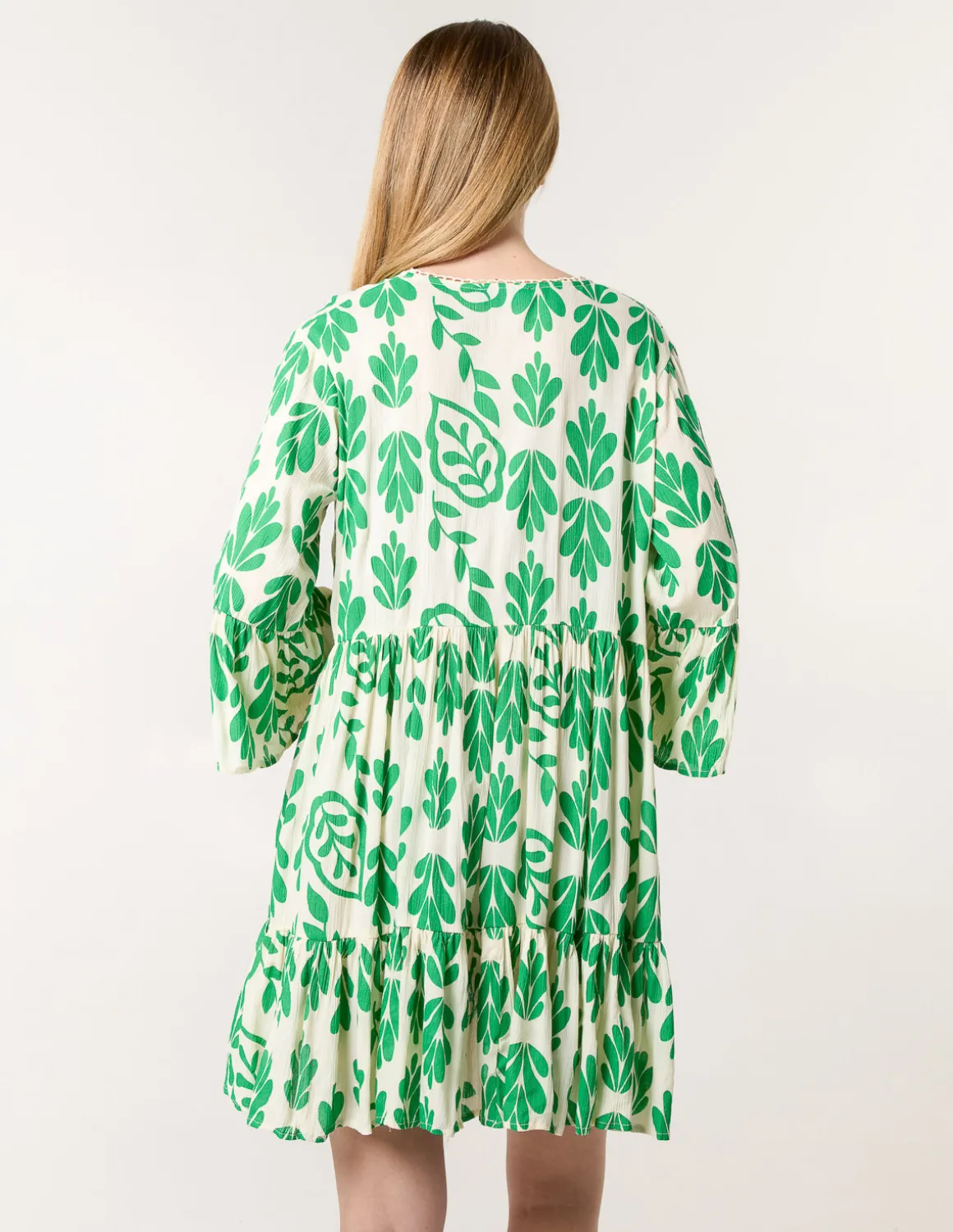 Tie Front Smock Dress