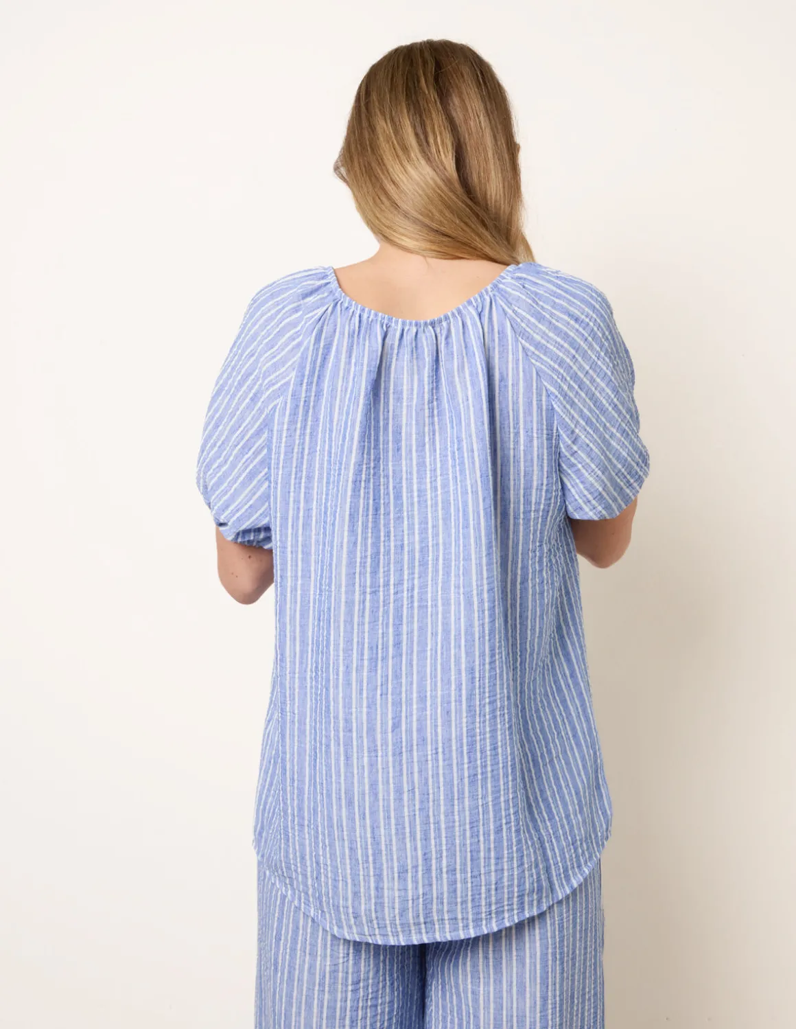Tie Front Stripe Blouse
