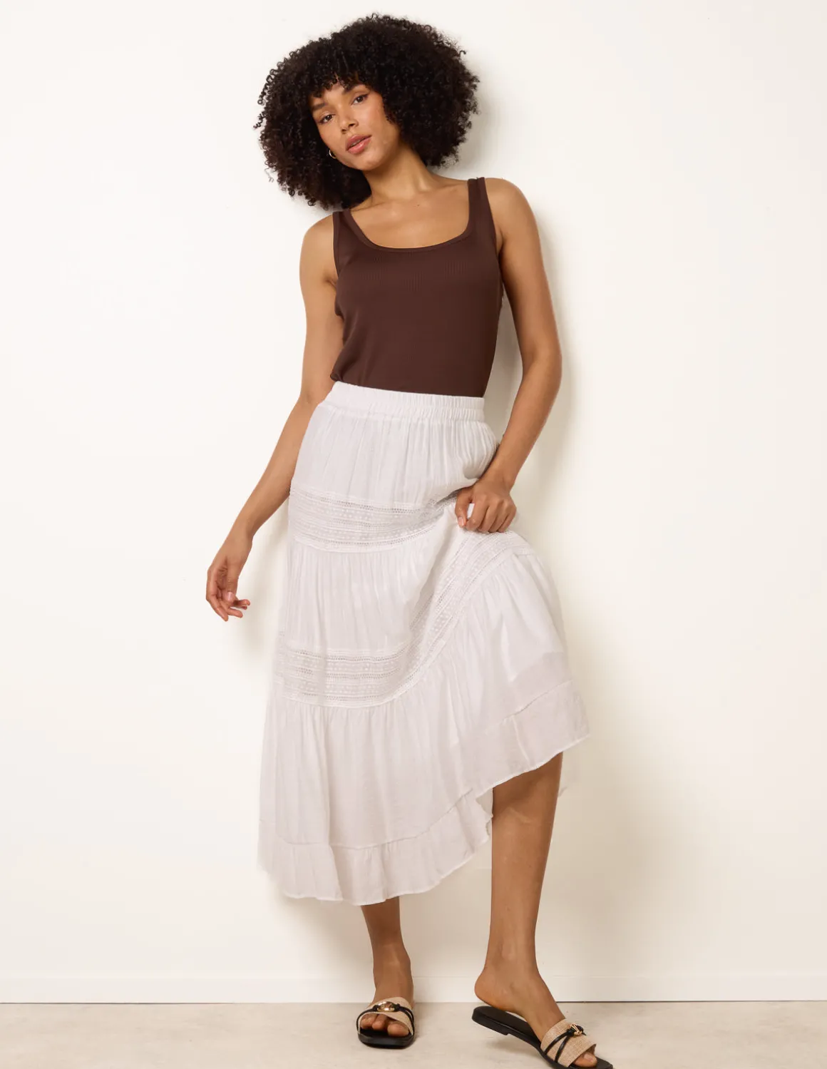 Tiered Maxi Skirt