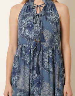 Tiered Tie Front Dress
