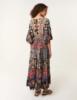 Tiered V Neck Dress