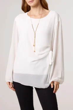 Tie Side Chiffon Necklace Top