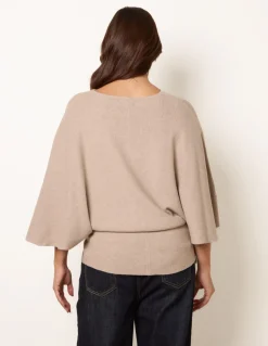 Tie Waist Batwing Knit Jumper