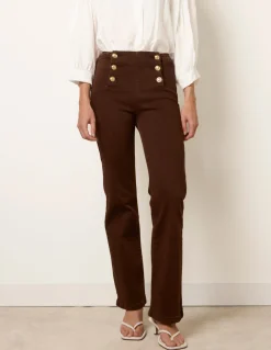 Triple Button Front Jeans