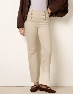 Triple Button Front Jeans