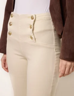 Triple Button Front Jeans