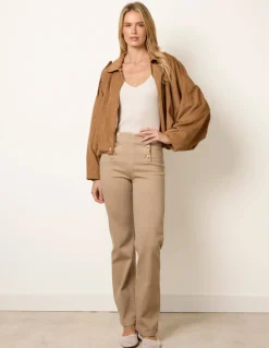 Triple Button Front Jeans