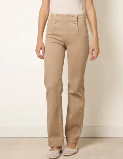 Triple Button Front Jeans