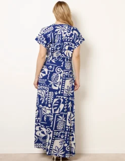 Tropical Block Print Dress