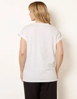 T-Shirt With Floral Embroidery