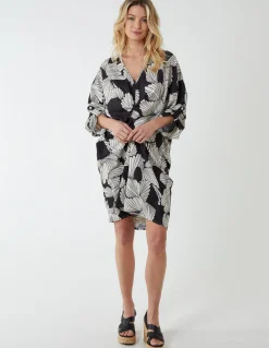 Twist Front Floral Print Tunic