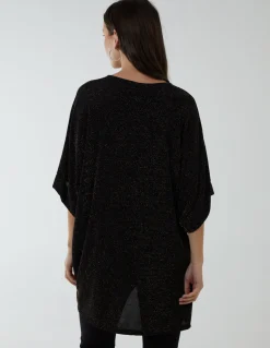 Twist Front Metalic Top