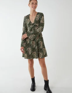 Twist Front Mini Skater Dress