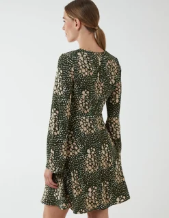 Twist Front Mini Skater Dress