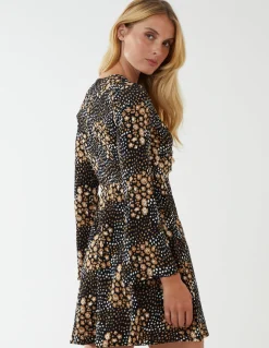 Twist Front Mini Skater Dress