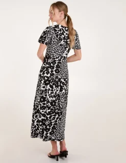 Twist Front Printed Maxi Dress