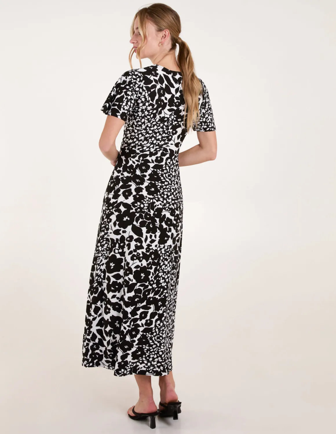 Twist Front Printed Maxi Dress