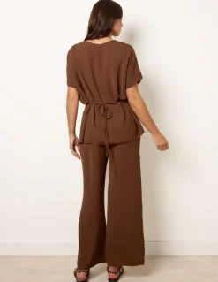 Two Piece Buckle Trouser Set