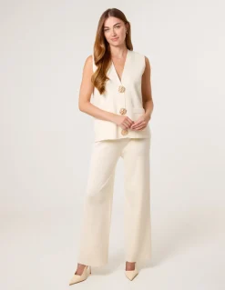 Two -Piece Set With Gold Button Details
