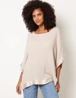 Viscose Crinkle Top With Satin Finish