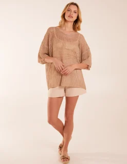 V Neck Crochet Top
