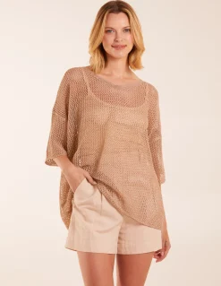 V Neck Crochet Top
