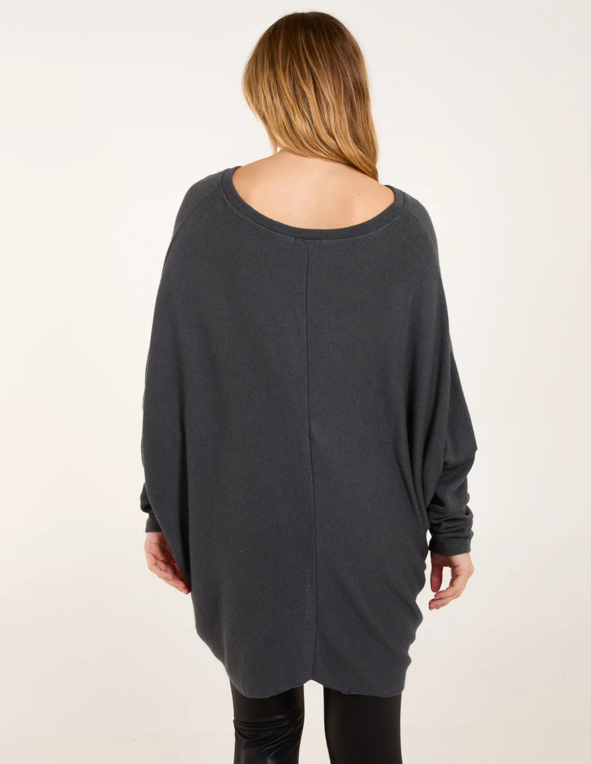 V Neck Front Cut And Sew Soft Knit Jumper