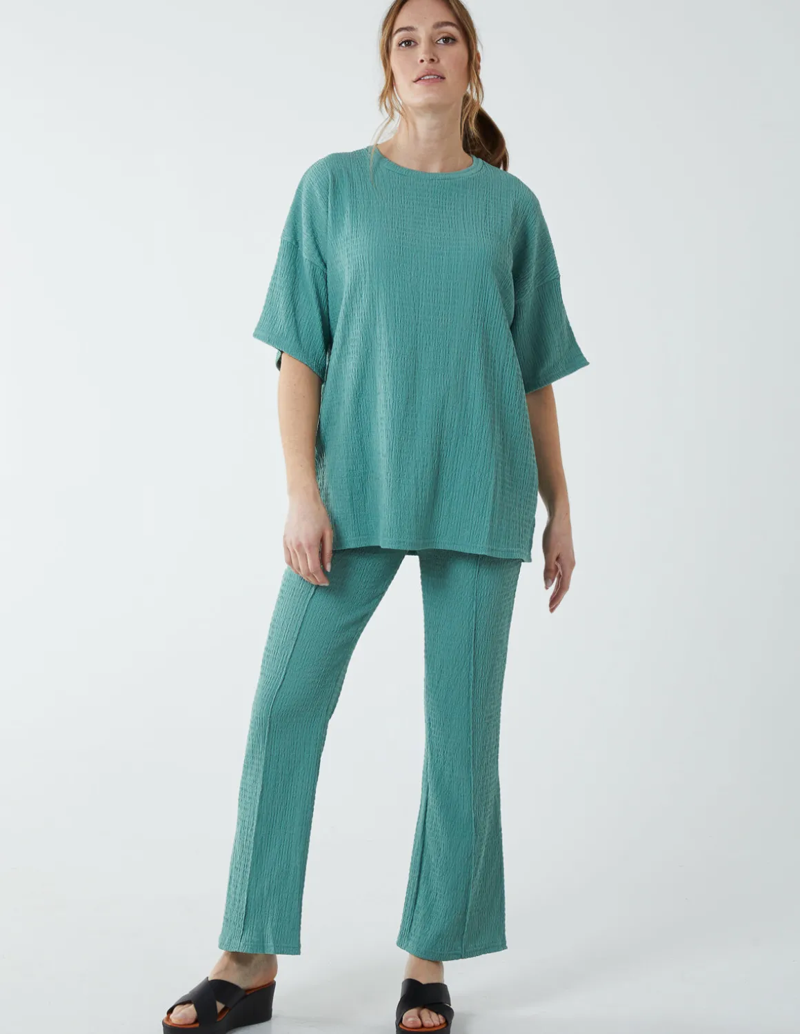 Waffle Trouser And T-Shirt (Set)