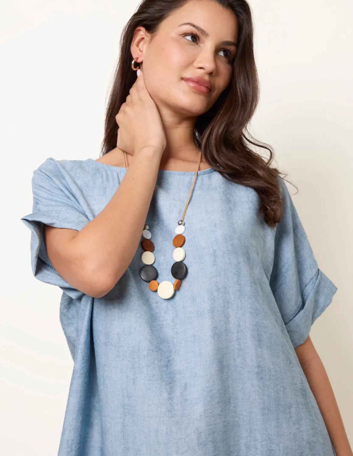 Washed Effect Tunic Dress