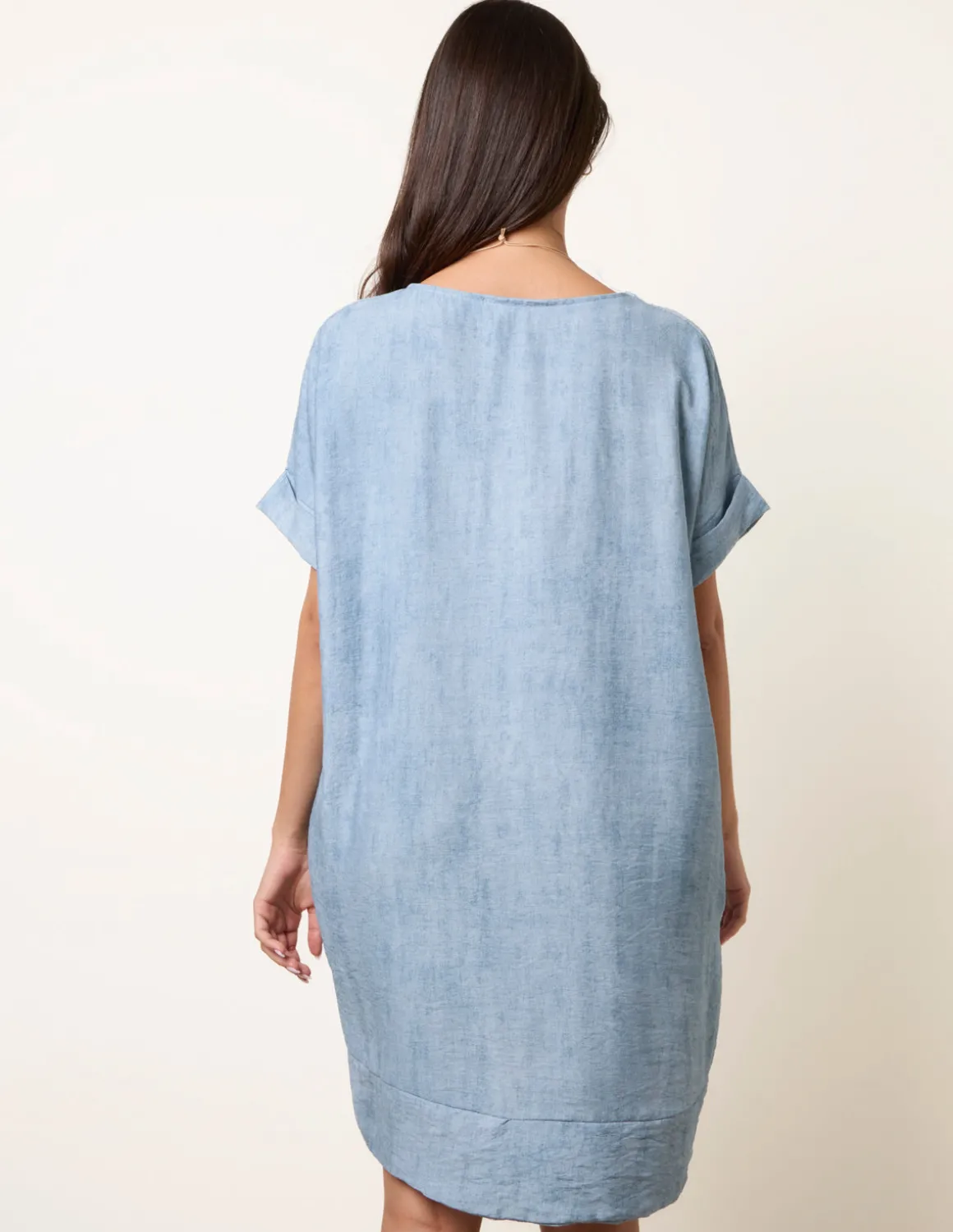 Washed Effect Tunic Dress