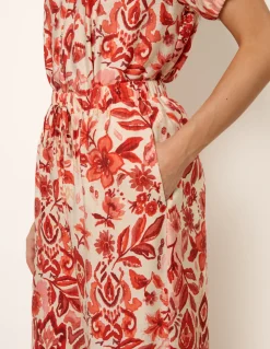 Watercolour Floral Printed Wide Leg Trousers