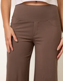 Wide Leg Soft Touch Trousers With Stretch