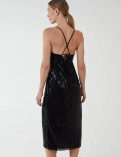 Wrap Front Cami Midi Dress