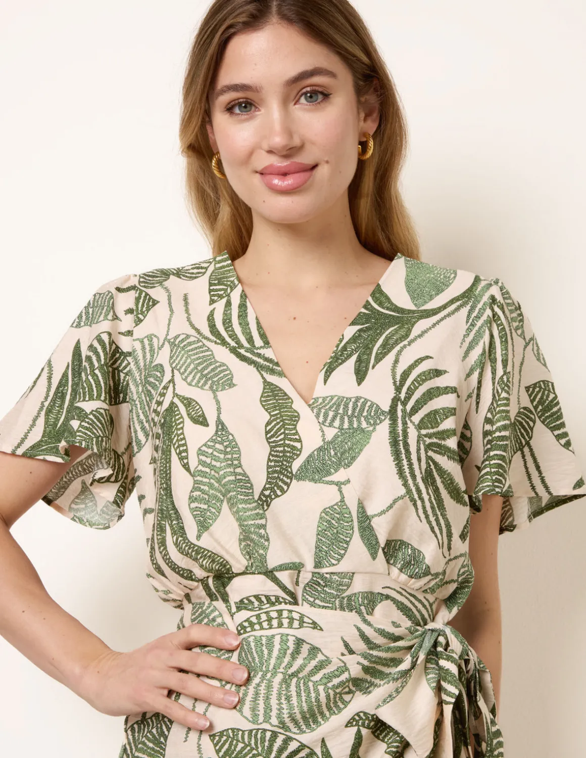 Wrap Front Sarong Mini Dress