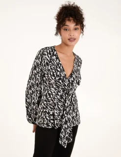 Wrap Front Tie Back Top